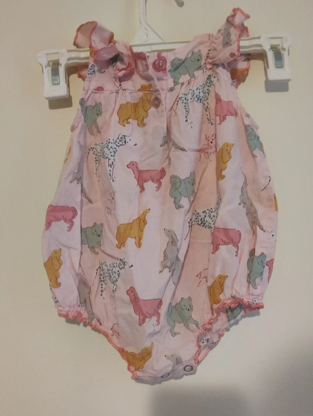Pink Chicken Bubble Onesie Pink Dogs